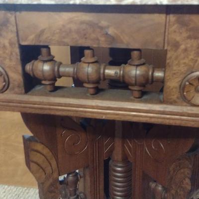 Antique Eastlake Marble Top Table