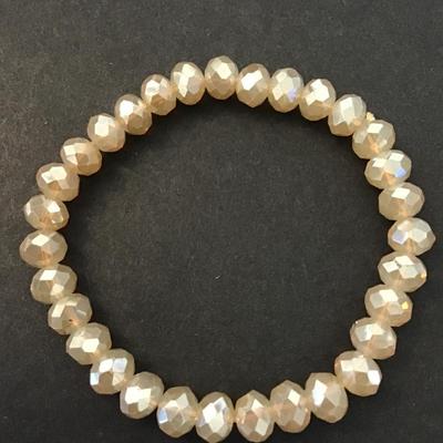 Crystal beaded stretch bracelet