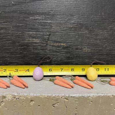 Sale Photo Thumbnail #76: Hallmark Easter Egg Surprise chick, duck and rabbit eggs and set of miniature egg and carrot ornaments