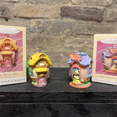 Sale Photo Thumbnail #78: Two Apple Blossom Lane ornaments, Springtime Bonnets, Sweet as Sugar, Passenger Car from Cottontail Express, and Gentle Guardian