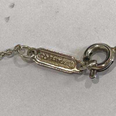 Tiffany &Co 1837 Three Drop Circle Necklace Genuine 925 Italy
