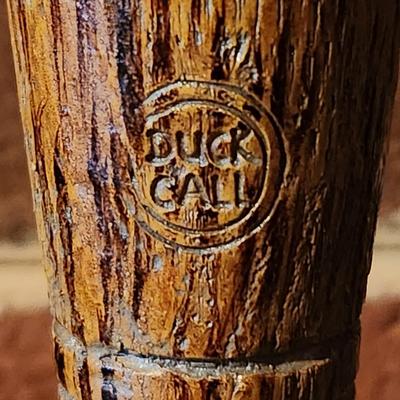2 Heavy Candle Holders Duck Call w 2 Pheasant Hill Pillar Candles