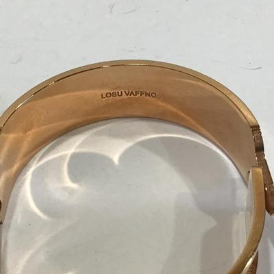 Copper Tone Love Clamper Bracelet