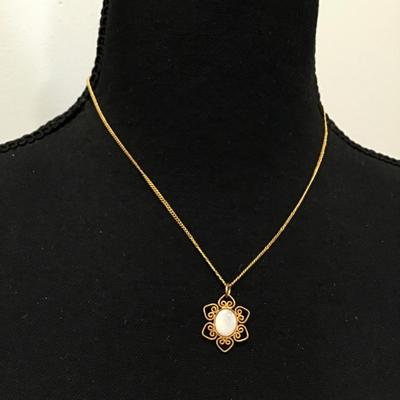 Vintage Gold filigree necklace