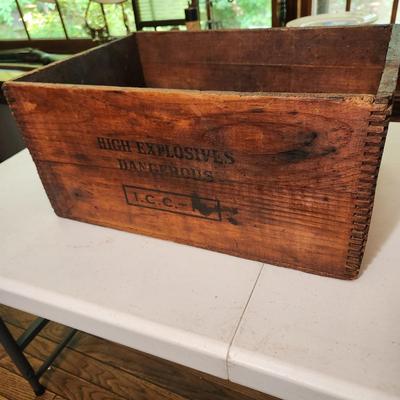 National Powder Company High Explosives Wooden Crate
