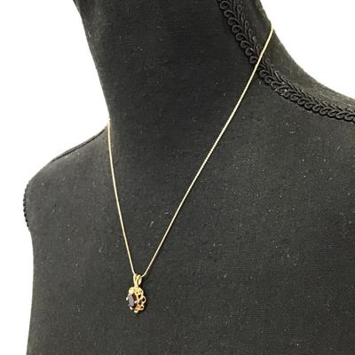 Beautiful vintage, semi precious rhinestone purple necklace