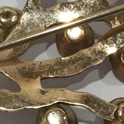 Van Dell Gold Filled Brooch Vintage