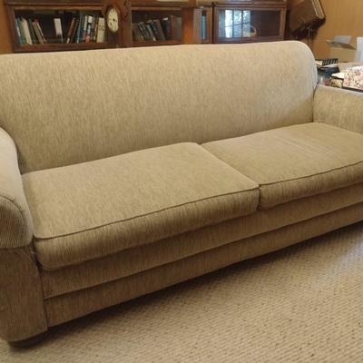 La-Z-Boy Double Cushion Wheat Colored Upholstered Couch