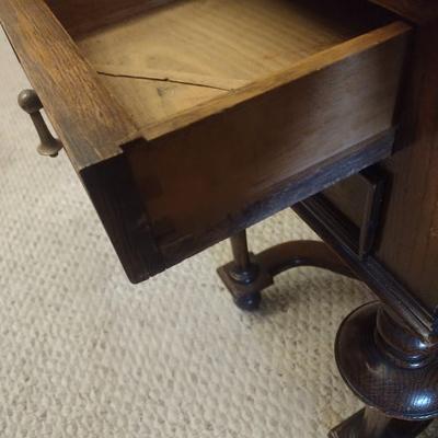 Vintage Walnut Partner's Desk