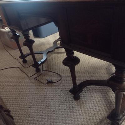 Vintage Walnut Partner's Desk