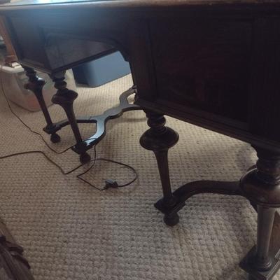 Vintage Walnut Partner's Desk