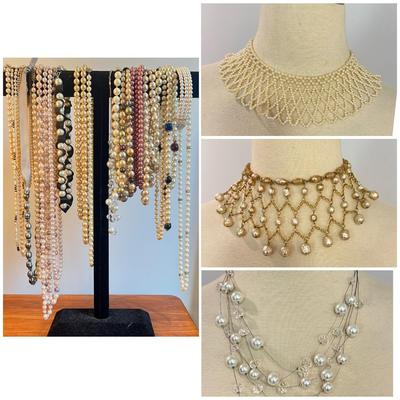 Huge Pearl Jewelry Lot - Vintage, Fresh Water, Costume
