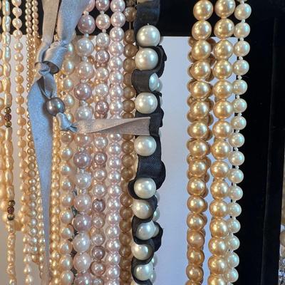 Huge Pearl Jewelry Lot - Vintage, Fresh Water, Costume