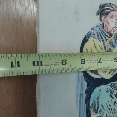 Pair of Asian Themed Art on Silk Signed by Artist