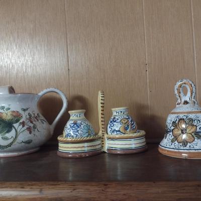 Collection of Hand Painted Italian Pottery
