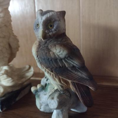 Pair of Owl Figurines includes Santini Sculpture Classic Figure