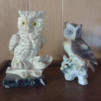 Pair of Owl Figurines includes Santini Sculpture Classic Figure