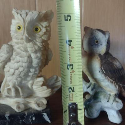 Pair of Owl Figurines includes Santini Sculpture Classic Figure