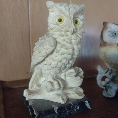 Pair of Owl Figurines includes Santini Sculpture Classic Figure
