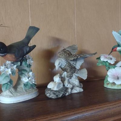 Collection of Porcelain Wild Bird Figurines