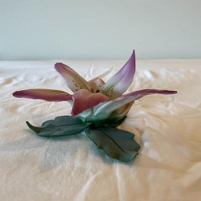 Capodimonte Porcelain Lily Flower Figurine, Made in Italy