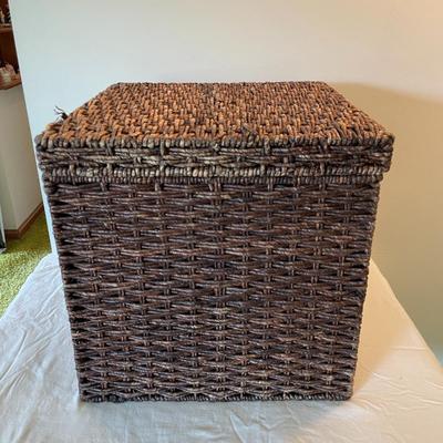 Wicker Storage Basket with Removable Lid