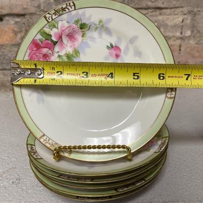 Sale Photo Thumbnail #194: Fantastic Nippon moustache cup, hair receiver and 6 matching plates
