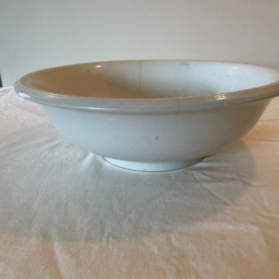 Vintage Ironstone Pitcher and Bowl Set with Pink Floral Design