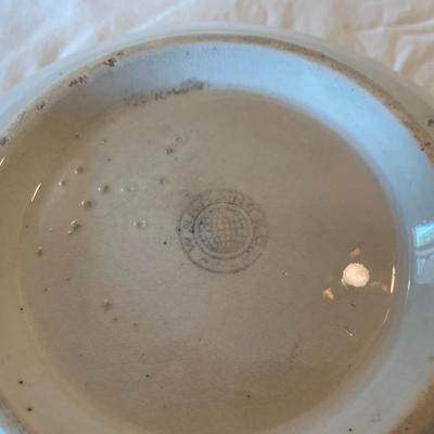 Vintage Ironstone Pitcher and Bowl Set with Pink Floral Design