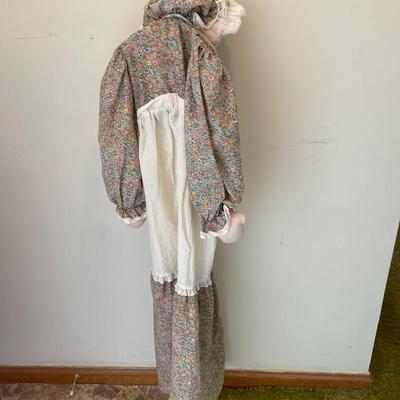 Vintage Grandma Vacuum Cover with Floral Dress and Apron