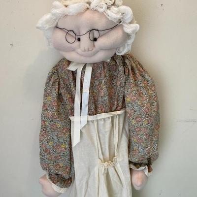 Vintage Grandma Vacuum Cover with Floral Dress and Apron