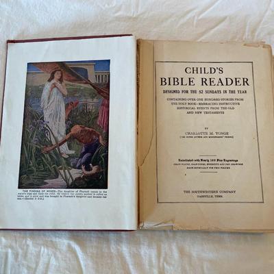 Child’s Bible Reader, 1896, Illustrated, W.E. Scull
