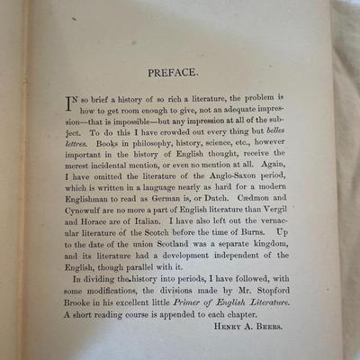 Chaucer to Tennyson by Henry A. Beers, Cambridge Literature Series