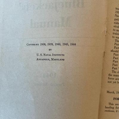 1944 Edition of ‘The Bluejackets’ Manual’ by U.S. Naval Institute