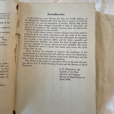 1944 Edition of ‘The Bluejackets’ Manual’ by U.S. Naval Institute
