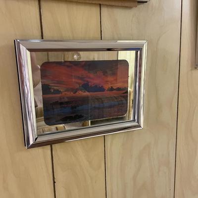 Framed Sunset-Themed Prints in Silver-Toned Frames