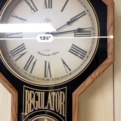 Elgin Quartz Wall Clock with Westminster Chime