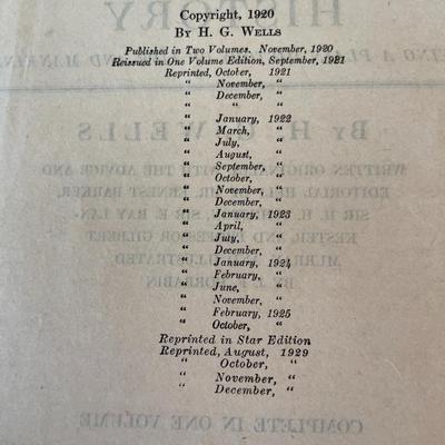 The Outline of History by H.G. Wells, 1920 Edition