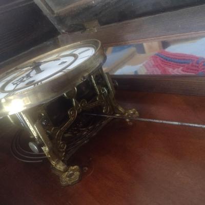 Vintage German Walnut Case Schwingungen Pro Minute Wall Clock