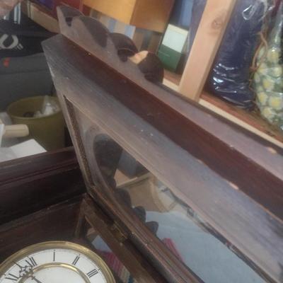 Vintage German Walnut Case Schwingungen Pro Minute Wall Clock