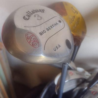 Set of Wilson Golf Clubs with a Callaway 3 Wood includes Club Bag and Airline Case