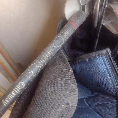 Set of Wilson Golf Clubs with a Callaway 3 Wood includes Club Bag and Airline Case