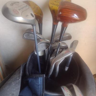 Set of Wilson Golf Clubs with a Callaway 3 Wood includes Club Bag and Airline Case