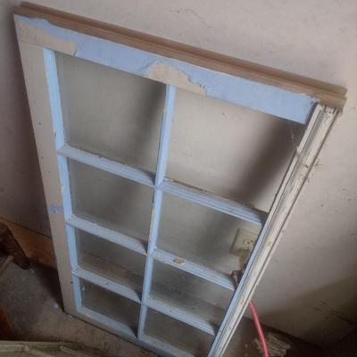 Assortment of Wood Framed Windows with Mullions Various Colors