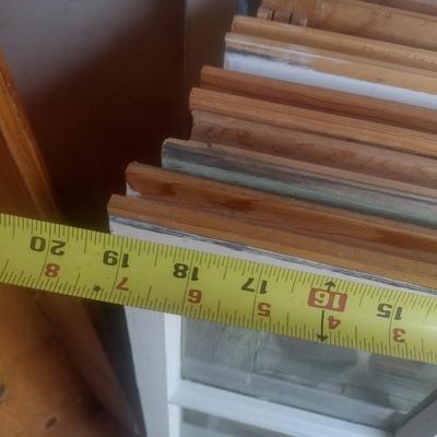 Assortment of Wood Framed Windows with Mullions Various Colors