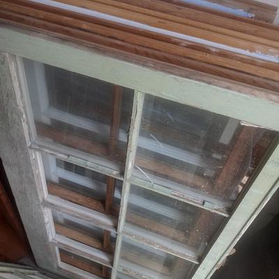 Assortment of Wood Framed Windows with Mullions Various Colors