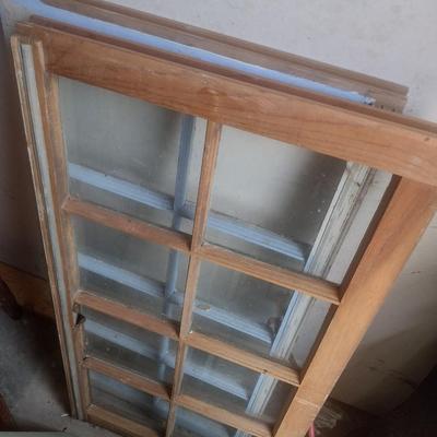 Assortment of Wood Framed Windows with Mullions Various Colors