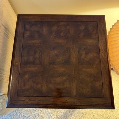 Vintage Hekman Spindle Leg End Table Nightstand with Drawer Brown