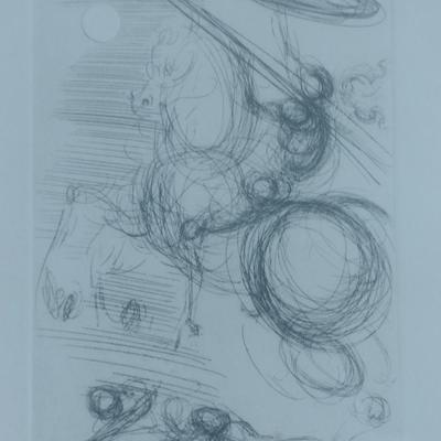 Original Etching of 'Don Quixote' by Salvador Dali with Authentication