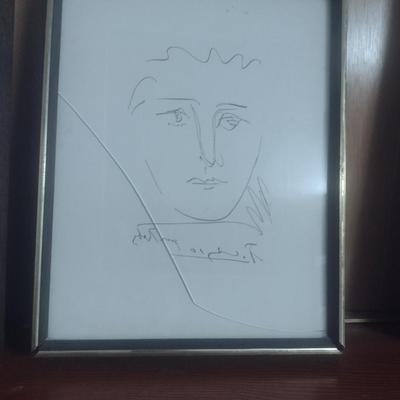 Original Etching by Pablo Picaso 'Pour Roby' with Authentication